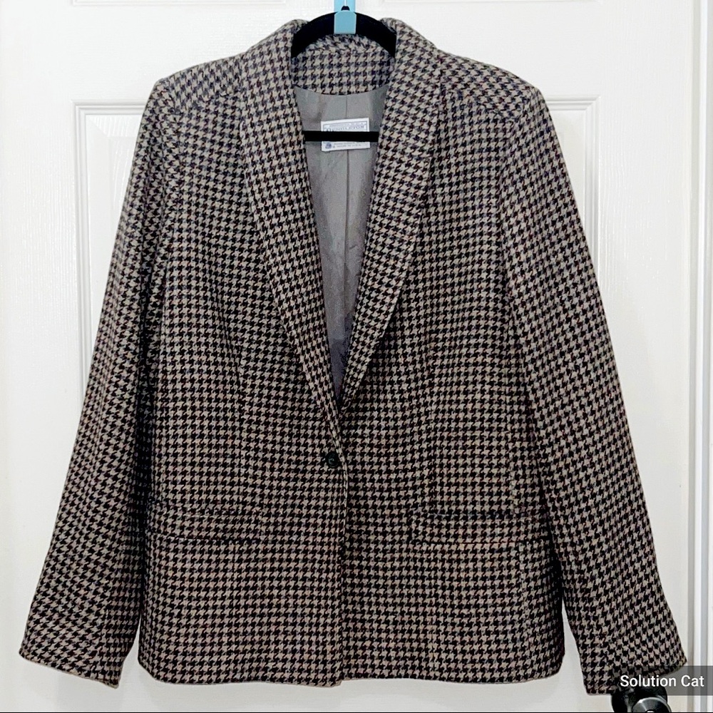 Vintage Pendleton Women's Blazer Made in USA, 100% Pure Virgin Wool